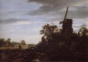 Jacob van Ruisdael A Windmill near Fields oil on canvas